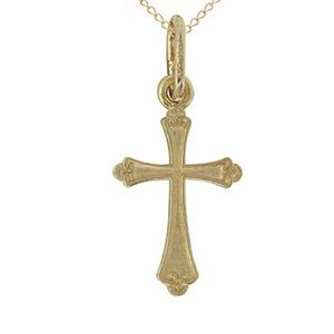 14K Yellow Gold Cross Pendant